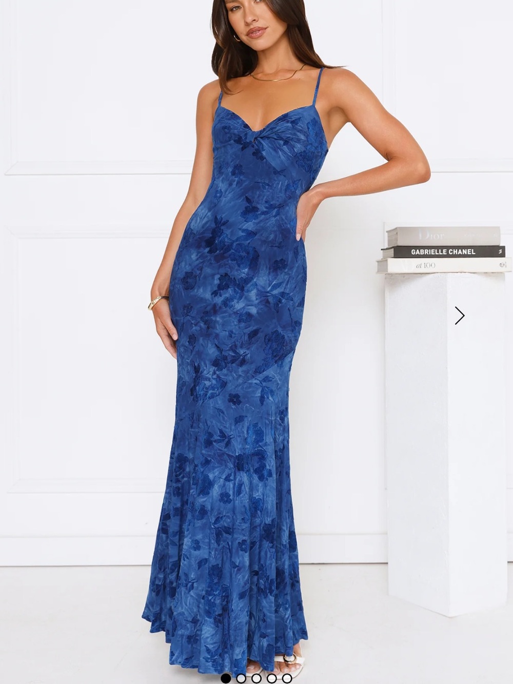 SOLD Hello Molly Blue Floral Maxi Dress - Picture 4 of 10